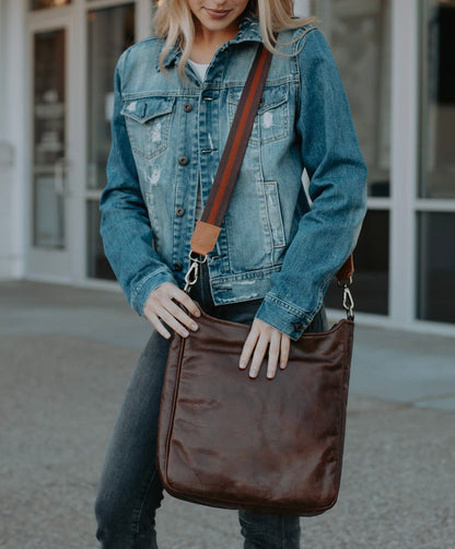 Brown Leather Shoulder Tote